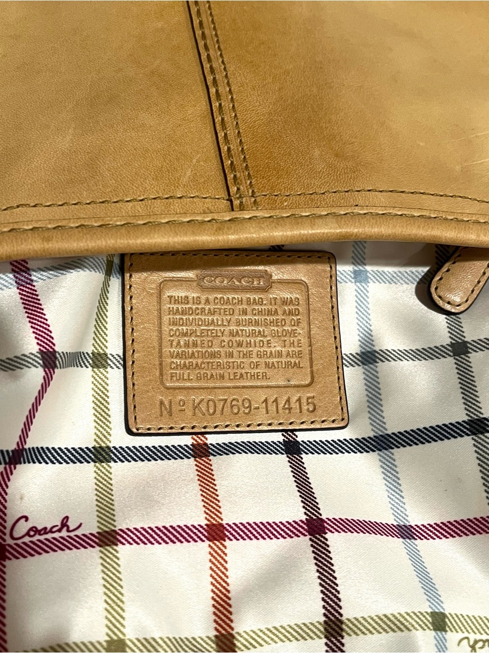 COACH Bleecker Leather Hobo Shoulder Bag Camel VGC! 11415 - Picture 11 of 12